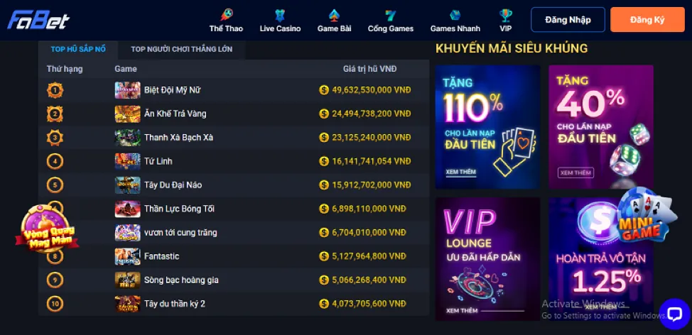 Chương trình hoàn trả cực cao 333vin